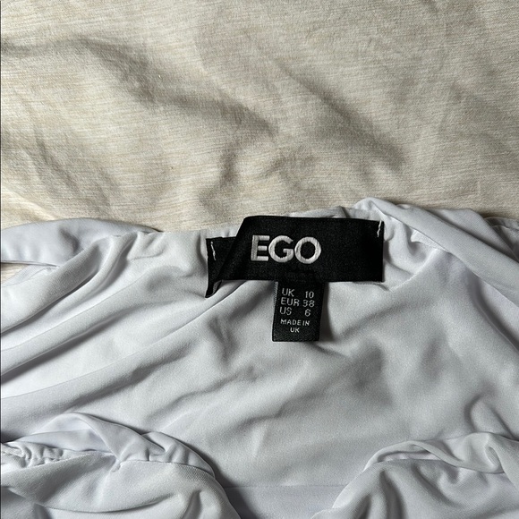 White Two-Piece Crop Top Set - Picture 3 of 4